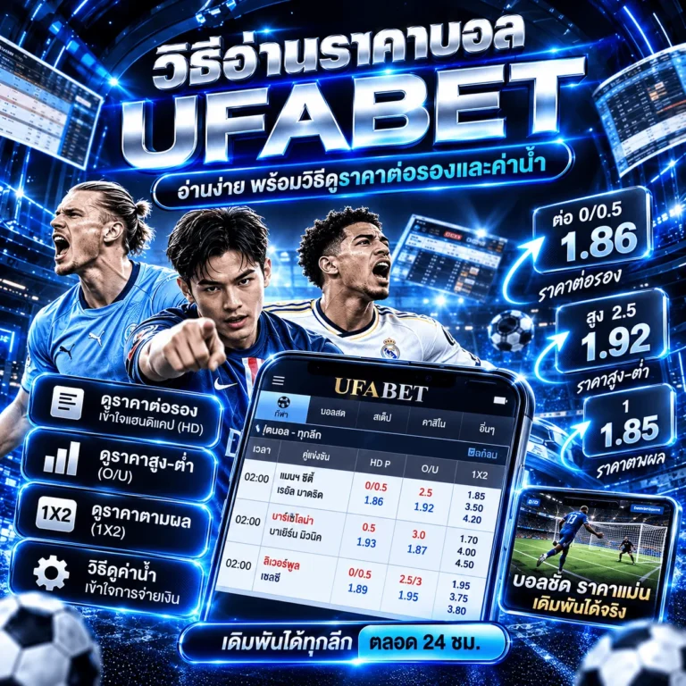 วิธีอ่านราคาบอล UFABET อ่านง่าย เข้าใจไว พร้อมตัวอย่างราคาบอลสำหรับมือใหม่