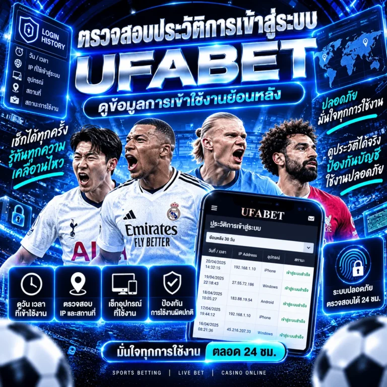 ตรวจสอบประวัติการเข้าสู่ระบบ UFABET ดูข้อมูลการเข้าใช้งานย้อนหลัง