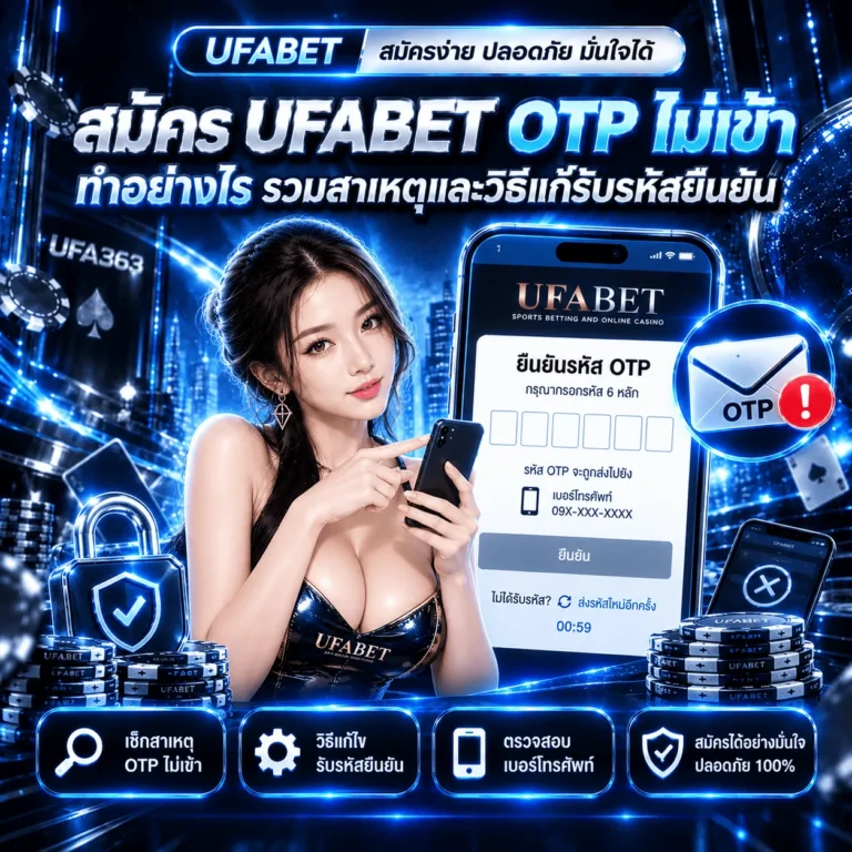 สมัคร UFABET OTP ไม่เข้า ทำอย่างไร รวมสาเหตุและวิธีแก้รับรหัสยืนยัน